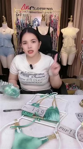 Stylish Triangle String Bikini with Mesh Tie Decor