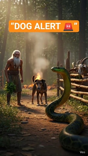 Dog Warns Tribal Man About Giant Python 🚨#shorts #tribalvillage#dogvspython#wildlife #snake