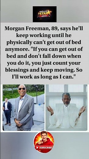 Morgan Freeman, 89: "I'll work as long as I can" 🎬🙏