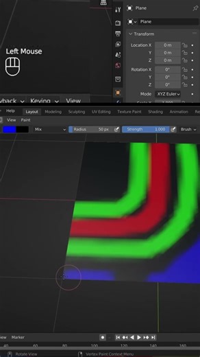 Pt.3 Pintado de Vertex Colors en Blender #short #shorts #3d #vertex #color