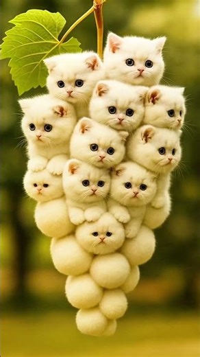 Grape-Shaped Chicks & Cats Hanging from Vines!