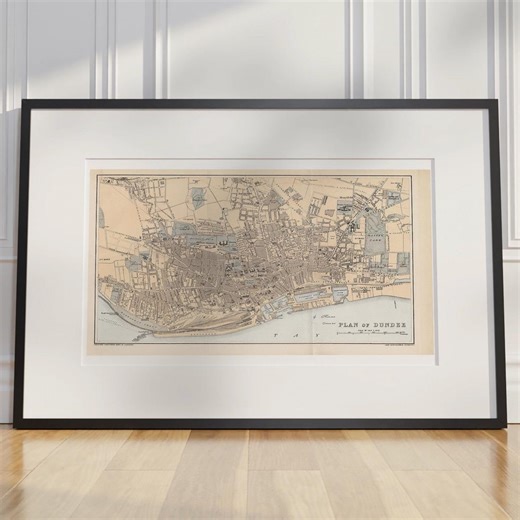 Vintage Scotland Map 1934 : Dundee - Original Scottish Cartography by John Bartholomew & Son - Etsy UK