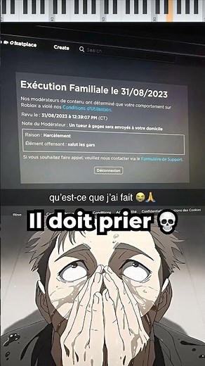 Qu'est ce qu'il a fait sur Roblox 😭