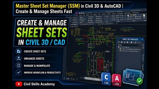 Master Sheet Set Manager (SSM) in Civil 3D AutoCAD | Create Manage Sheets Fast - #civil3d #SSM | abdul samad
