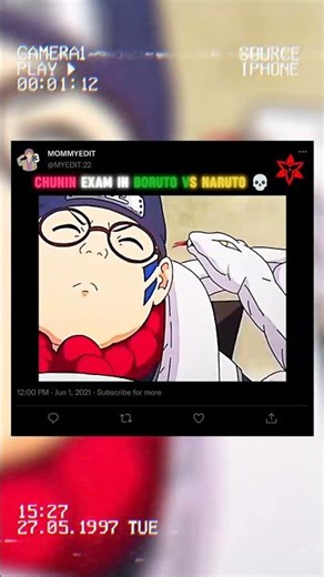 Chunin exam in Boruto and Naruto 💀 || Naruto Shippuden || Boruto the next generation || #shortvideo