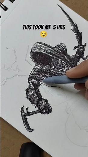 How to Draw a Dark Assassin Warrior | Sketch Tutorial Anatomy, Motion and Weapon Guide!! #headsketch