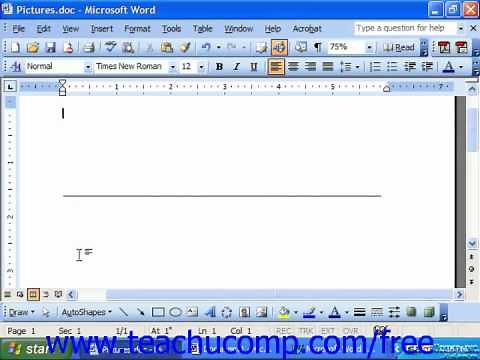 Word 2003 Tutorial Inserting AutoShapes Microsoft Office Training Lesson 14.1