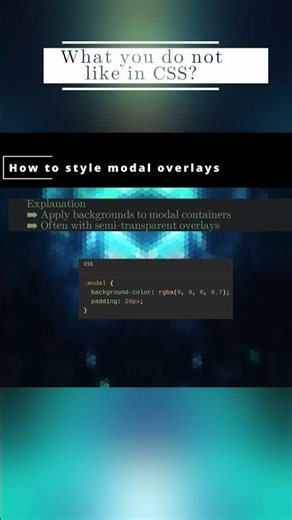 🎨 CSS 🎨 How to style modal overlays 🎨 #shorts #KGRDevShorts #HowToCss