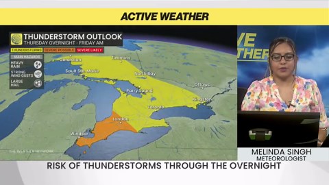 Ontario thunderstorm risk builds as fronts arrive