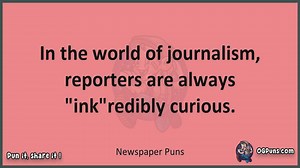 Newspaper - Jokes, Puns, Wordplays, and Laughter
