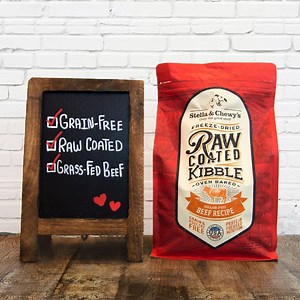 A kibble that checks all the boxes. ✔️Grain-Free ✔️Raw Coated ✔️Poultry-Free Recipes. Save $5 and learn more about what makes our kibble A Kibble Above: https://www.stellaandchewys.com/akibbleaboveoffer. | Stella & Chewy's