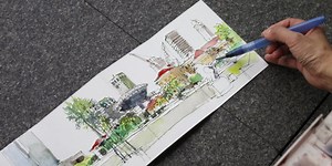 Membuat kota tampak lebih artistik dengan urban sketching | merdeka.com
