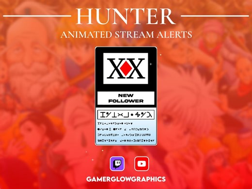 Animated Manga Hunter Alert Pack | for Twitch, Youtube | Compatible With OBS & Streamlabs - Etsy