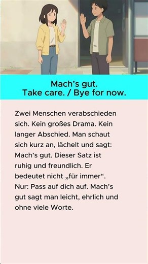 Simple German Expressions – Mach’s gut #shorts #learnGerman #German
