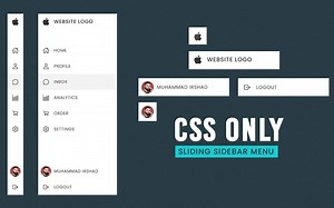 使用HTML和CSS创建滑动式侧边栏菜单 | 源码下载