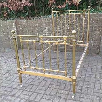 Superb 3'6" Victorian Brass & Iron Bed – Highest Quality Antique