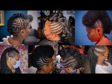 60 Stunning African Hair Braiding Hairstyles Pictures 2022 - Cute Cornrows Natural Mohawk Hairstyles