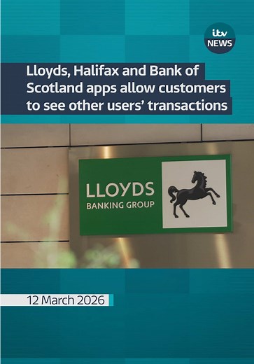 Lloyds Banking Group says it is investigating after some customers reported being able to see other users’ transactions on their apps. Some reported seeing the accounts, direct debits of multiple other users and even some national insurance numbers. The bank has apologised to customers and said it is looking into what happened. #bank #app #money
