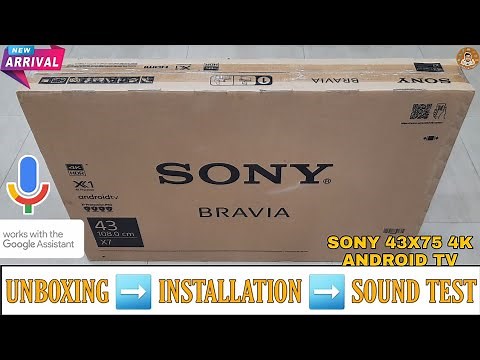 SONY KD-43X75 2021 || 43 inch 4k Android HDR Tv Unboxing And Review || Complete Demo And Install