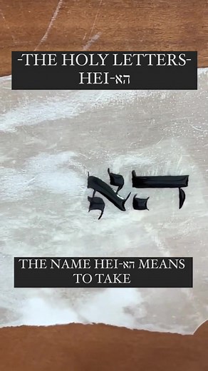 Understanding the Meaning of the Hebrew Letter HEI-הא