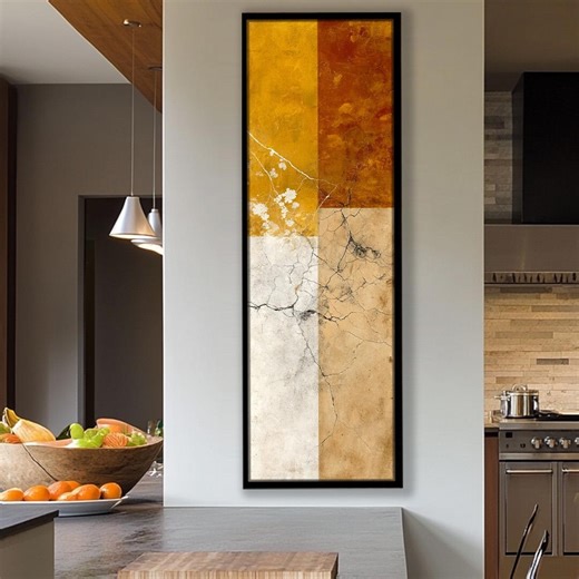 Long Vertical Abstract Print for Office, Tall Narrow Modern Abstract Wall Art for Dining Room, Living Room, or Bedroom, Long Narrow Artwork - Etsy