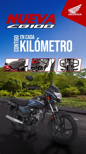 😎 ¡La nueva CB100 está contigo en cada kilómetro! 🏍️ El modelo más económico💰de Honda. Una súper moto que te ofrece un asiento amplio, protector de motor y un rendimiento super ahorrativo a un PRECIAZO. ¿Qué estás esperando? ⚡https://motos.honda.com.pe/producto-cb100 | Honda Motos Perú
