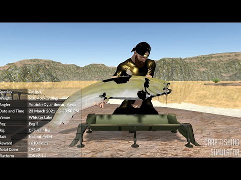 How to catch big catfish on whisker lake on carp fishing simulator!Tips and tricks!