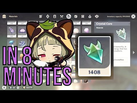 Crystalfly | Crystal Core EASY DAILY FARMING ROUTE - Genshin Impact