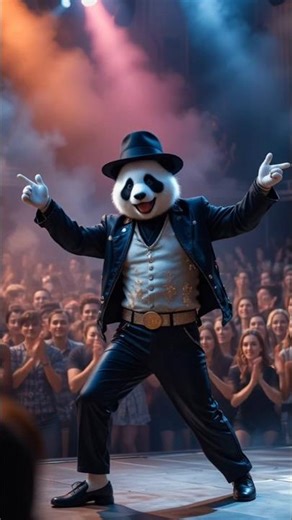 Panda Dancing Like Michael Jackson 🤯 | Epic Stage Performance 🐼✨ #Shorts