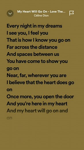 Celine Dion 'My Heart Will Go On' Full Lyrics