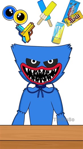 Blue Food Mukbang with Huggy Wuggy in Roblox