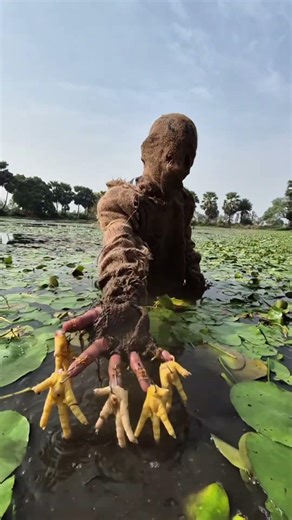 Unbelievable technique unique finger hook trap fishing with chicken leg #fishing #fish #shorts #trap