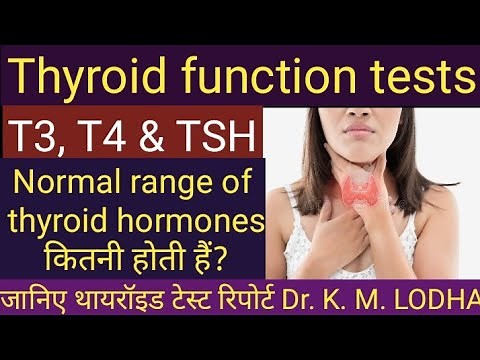 Thyroid function tests।T3 T4 TSH normal range।How to read thyroid report at home। Dr. K. M. Lodha MD