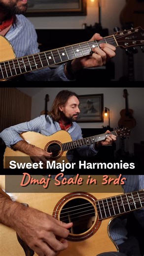 Rob Swift on Instagram: "A truly great lead guitarist knows how to add texture and fullness to their playing, seamlessly integrating double-stop harmonies into riffs and solos. In this mini lesson, I’ll show you how to achieve this sound by sweetly harmonizing the D major scale. Let’s get started! 🚀Unlock the Fretboard INSTANTLY 👇Full Lesson: https://www.patreon.com/posts/104627637 #guitar #guitartutorial #acousticguitar #guitarlessons #learnguitar"