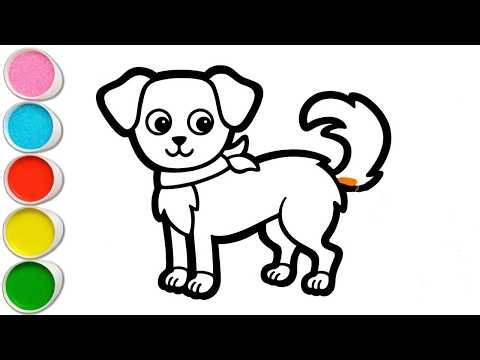 Dog Family Drawing | Coloring and Painting for Kids & Toddlers | How to Draw and Painting