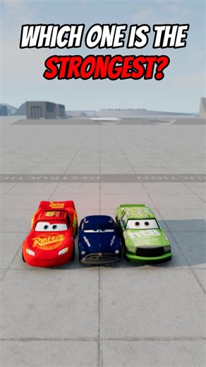 Lightning McQueen vs Chick Hicks vs Doc Hudson – Crash Test!