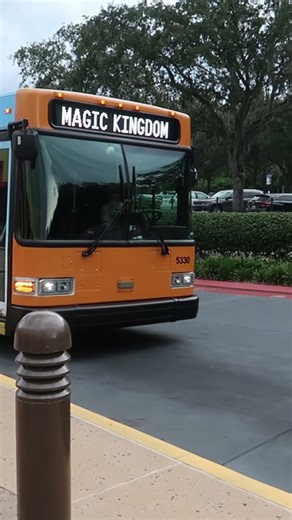 Dumbo Magic Kingdom Bus arrives at Disney's All Star Sports Resort