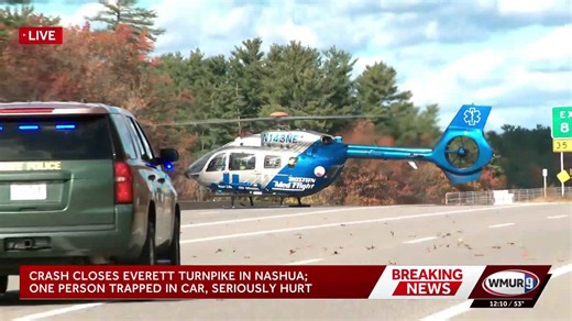 Medical helicopter lands on Everett Turnpike after serious crash