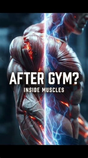 What REALLY Happens Inside Muscles After Gym 😱 #fitness #gym #facts #loosebodyweight #strengthgains