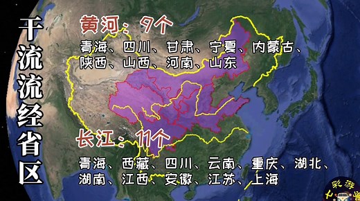 盘点黄河与长江的知识、大坝与景点，透彻了解中国的两大河流
