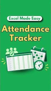 Excel Attendance Tracker With One Dropdown (Pick a Month, Done) ⚡