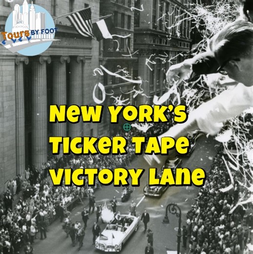Walk down Broadway’s Canyon of Heroes, where plaques in the sidewalk mark every famous ticker-tape parade—from Charles Lindbergh to the Apollo 11 astronauts to championship sports teams. #broadway #lowermanhattan #tickertape | Tours by Foot - New York City