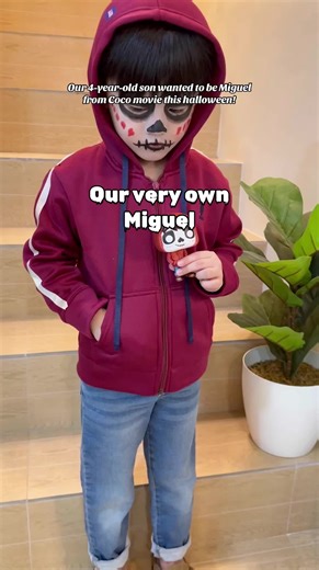 4-Year-Old Son Dresses Up as Miguel from Coco Movie for Halloween