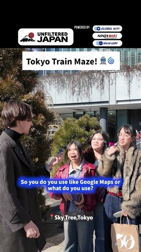 Tokyo Train Maze! 🚉🌀 Getting Lost with Google Maps? #streetinterview #unfilteredjapan #japan
