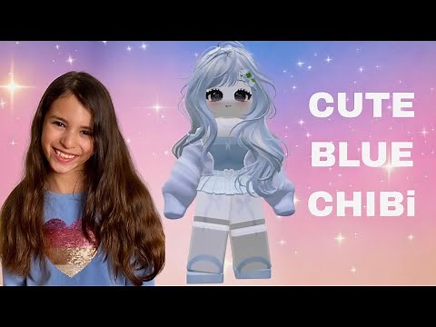 ROBLOX OUTFIT: I Made a CUTE Blue Chibi Girl & Wore It in MM2!