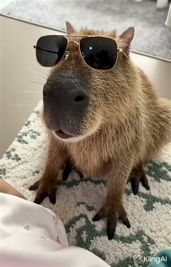 Cat thinks it's a movie scene 🎬 vs. Capybara reality 🍊 #shorts #funny