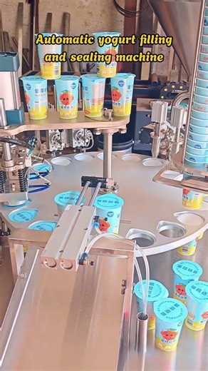 Automatic yogurt fillingand sealing machine