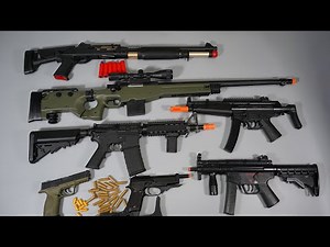Best Shell ejecting M4 Airsoft Toy Gun - Sniper Rifle AWP - MP5 - Realistic Toy Guns Collection