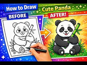 How to Draw a Cute Panda 🐼✨ | Easy Step by Step Drawing Tutorial for Beginners