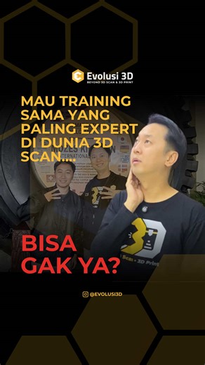Belajar 3D scanning & 3D printing langsung dari ahlinya? Bisa banget! Biar nggak cuma teori, kami ajarin trik lapangan, share pengalaman real case, plus tips biar kerjaanmu lebih efisien. Mau upgrade skill bareng master? Langsung hubungi kami! #3dtraining #3dprinting #evolusi3d #belajar3d #konsultan3d